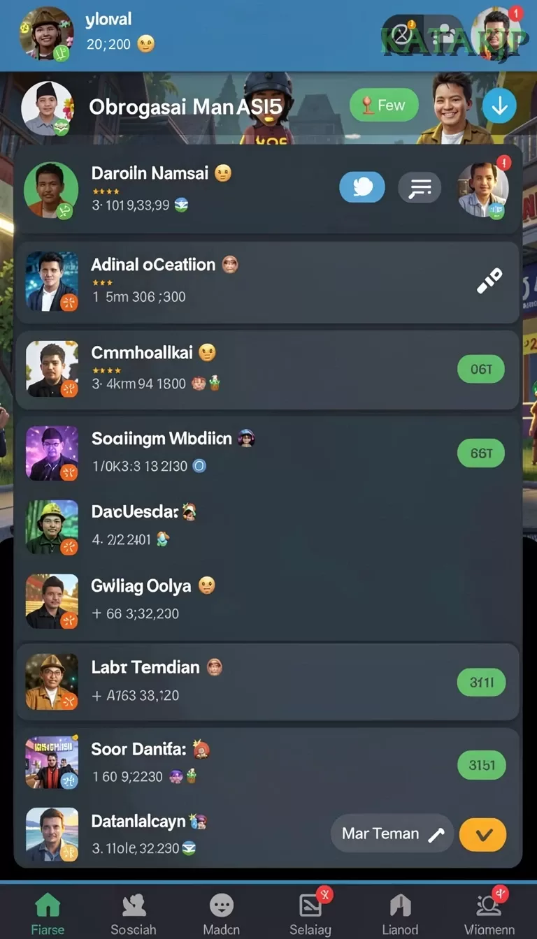 Cuplikan layar JUTAWANBET — menu navigasi